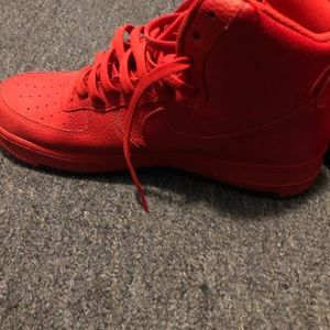 nike air force 1 high university red black